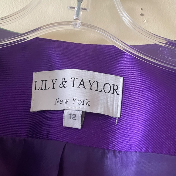 NWOT Lily & Taylor Women's Color-Blocked Design Blazer Skirt Suit Set, Size 12 - Picture 11 of 13